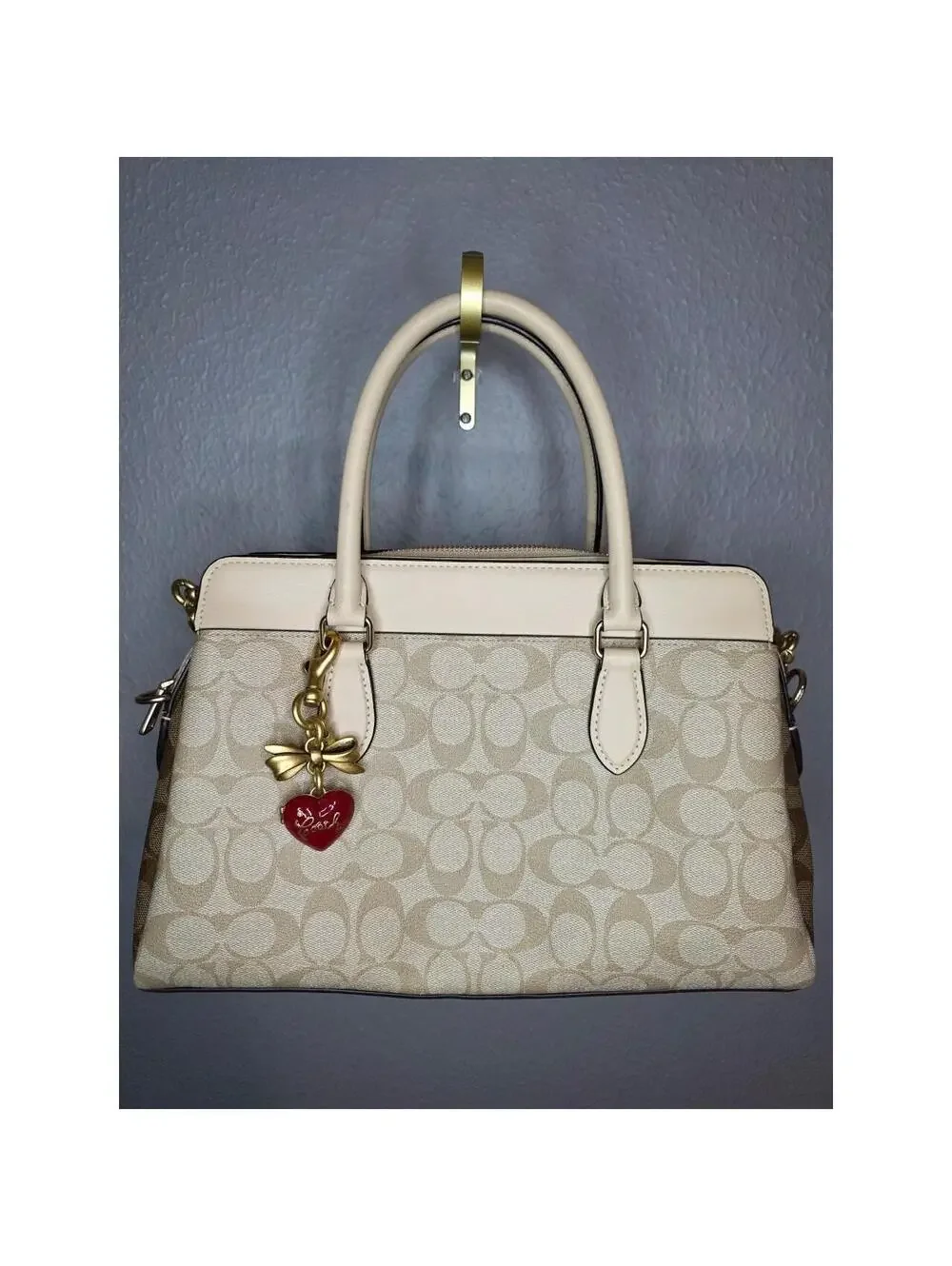 🍒Coach Darcie Khaki/Chalk Carryall Bag🍒